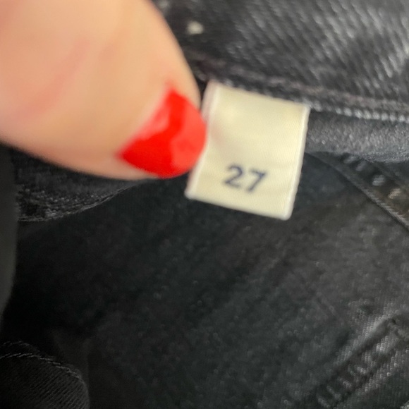 Citizens Of Humanity Sasha Twist Crop Flare Low Slung Sz 27 Black Hawk Wide Leg - Picture 16 of 16